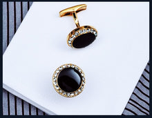 Load image into Gallery viewer, Luxury crystal shirts cufflink for mens