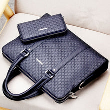 Load image into Gallery viewer, Double layers unisex genuine leather laptop bag