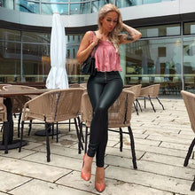 Load image into Gallery viewer, Ladies Leather High Waist and Butt Lift Compression Leggings