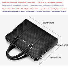Load image into Gallery viewer, Double layers unisex genuine leather laptop bag