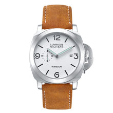 Load image into Gallery viewer, Waterproof Quartz Brown Leather Military Wrist Watch