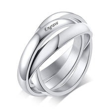 Load image into Gallery viewer, Ladies Personalised 3 Finger Ring Sets