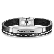 Load image into Gallery viewer, Customizable Leather Bracelets for Men and Women