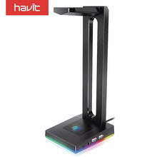 Load image into Gallery viewer, Havit Headphones Holder/Stand with AUX and 2 USB Ports for Gamers