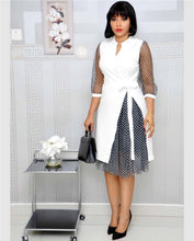 Load image into Gallery viewer, Ladies Spring Slit See Through Lace Patchwork Dress