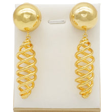 Load image into Gallery viewer, Ladies Double Circle Dangle Earrings