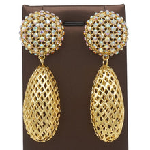 Load image into Gallery viewer, Ladies Double Circle Dangle Earrings