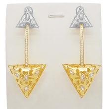 Load image into Gallery viewer, Ladies Double Circle Dangle Earrings