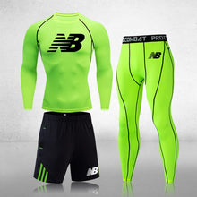 Load image into Gallery viewer, Men's 3-Piece Fitness Compression Jogging Tight