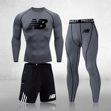 Load image into Gallery viewer, Men's 3-Piece Fitness Compression Jogging Tight