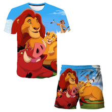 Load image into Gallery viewer, Summer Short-Sleeved Kids Unisex Lion King T-Shirt Set
