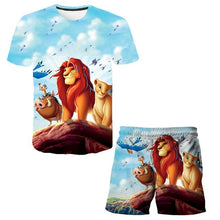 Load image into Gallery viewer, Summer Short-Sleeved Kids Unisex Lion King T-Shirt Set