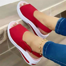 Load image into Gallery viewer, Ladies Soft Stitching Flat Open Toe Sandals
