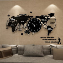 Load image into Gallery viewer, World Map Nordic Wall Clock