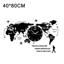 Load image into Gallery viewer, World Map Nordic Wall Clock