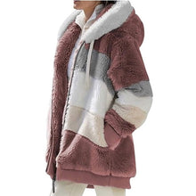 Load image into Gallery viewer, Ladies Warm Hooded Fur Fleece Winter Jacket