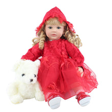 Load image into Gallery viewer, Soft Silicone Blonde Long Hair Toddler Doll
