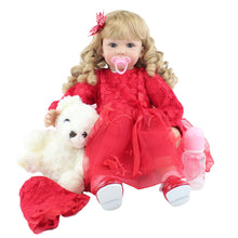 Load image into Gallery viewer, Soft Silicone Blonde Long Hair Toddler Doll
