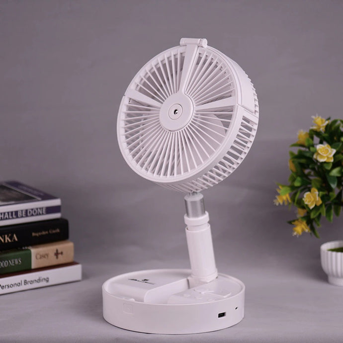 Folding Retractable Fan USB Multi-Function Humidifying Spray Fan