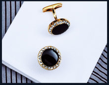 Load image into Gallery viewer, Luxury crystal shirts cufflink for mens
