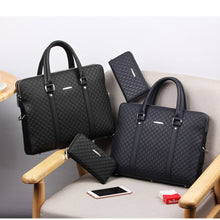 Load image into Gallery viewer, Double layers unisex genuine leather laptop bag
