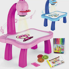 Load and play video in Gallery viewer, Kid's Educational Early Learning Musical Projector Drawing Table
