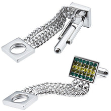 Load image into Gallery viewer, HAWSON Classical Copper &amp; Crystal Cufflinks for Mens
