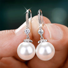 Load image into Gallery viewer, Huitan Classic imitation Pearl Ladies Earrings
