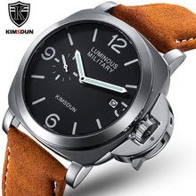 Load image into Gallery viewer, Waterproof Quartz Brown Leather Military Wrist Watch
