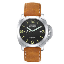 Load image into Gallery viewer, Waterproof Quartz Brown Leather Military Wrist Watch
