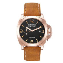 Load image into Gallery viewer, Waterproof Quartz Brown Leather Military Wrist Watch
