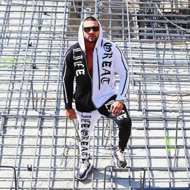 Men's hoodie+pants 2 pieces Sets Autumn Tracksuit