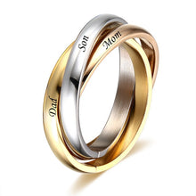 Load image into Gallery viewer, Ladies Personalised 3 Finger Ring Sets
