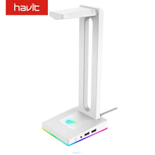 Load image into Gallery viewer, Havit Headphones Holder/Stand with AUX and 2 USB Ports for Gamers
