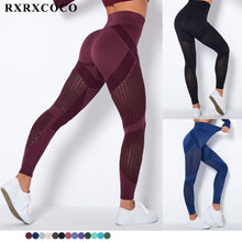 Load image into Gallery viewer, Spandex Bubble Butt High Waist Seamless Leggings
