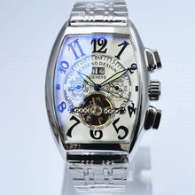 Load image into Gallery viewer, CASENO Men&#39;s Automatic Mechanical Skeleton Leather Wristwatch
