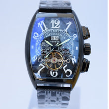 Load image into Gallery viewer, CASENO Men&#39;s Automatic Mechanical Skeleton Leather Wristwatch
