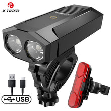 Load image into Gallery viewer, X-TIGER Waterproof Bike Light with USB Rechargeable Lamp

