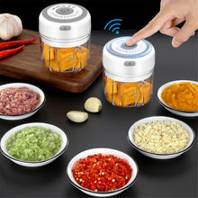 Load image into Gallery viewer, Electric Garlic Chopper and Mini Vegetable Masher with USB Charging.
