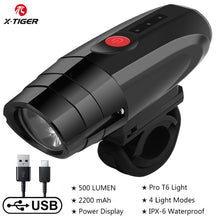 Load image into Gallery viewer, X-TIGER Waterproof Bike Light with USB Rechargeable Lamp
