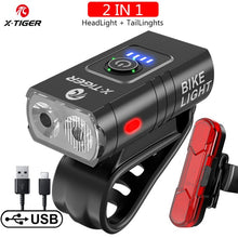 Load image into Gallery viewer, X-TIGER Waterproof Bike Light with USB Rechargeable Lamp
