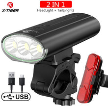 Load image into Gallery viewer, X-TIGER Waterproof Bike Light with USB Rechargeable Lamp
