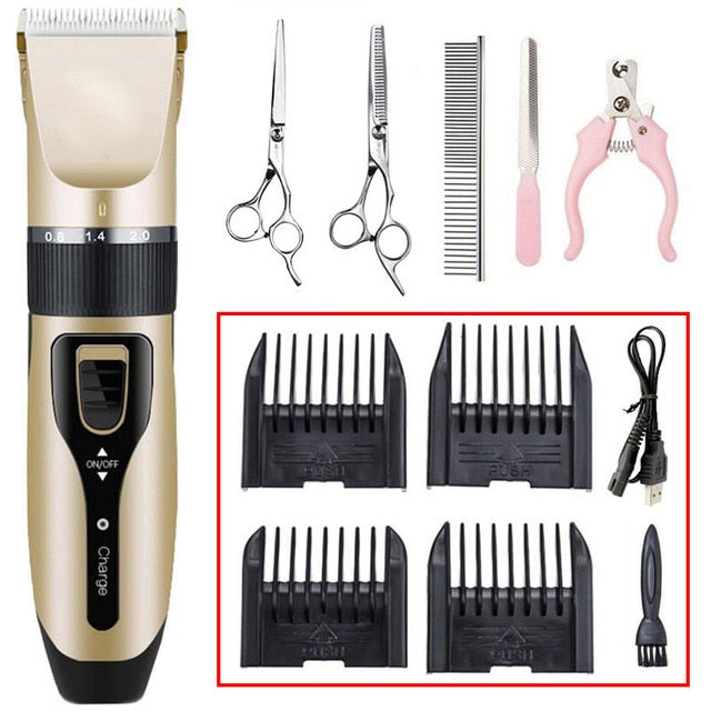 Electric and Rechargeable Pet Grooming Kit