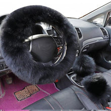 Load image into Gallery viewer, Faux Wool Car Steering Wheel Fluffy Cover
