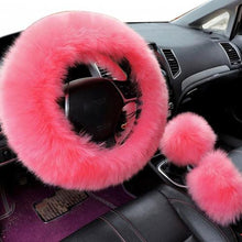 Load image into Gallery viewer, Faux Wool Car Steering Wheel Fluffy Cover
