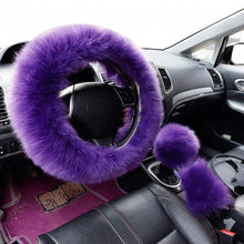 Load image into Gallery viewer, Faux Wool Car Steering Wheel Fluffy Cover

