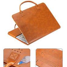 Load image into Gallery viewer, Laptop Case for MacBook Pro Air 15.4 13.3 13 12 11 Laptop Bag PU Leather Sleeve Detachable Notebook Cover Bag
