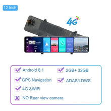 Load image into Gallery viewer, 4G Dash Cam Car Rearview Mirror with GPS Navigation
