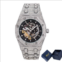 Load image into Gallery viewer, Men&#39;s Iced Skeleton Tourbillon Automatic Wristwatch
