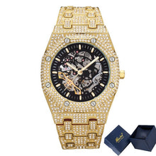 Load image into Gallery viewer, Men&#39;s Iced Skeleton Tourbillon Automatic Wristwatch
